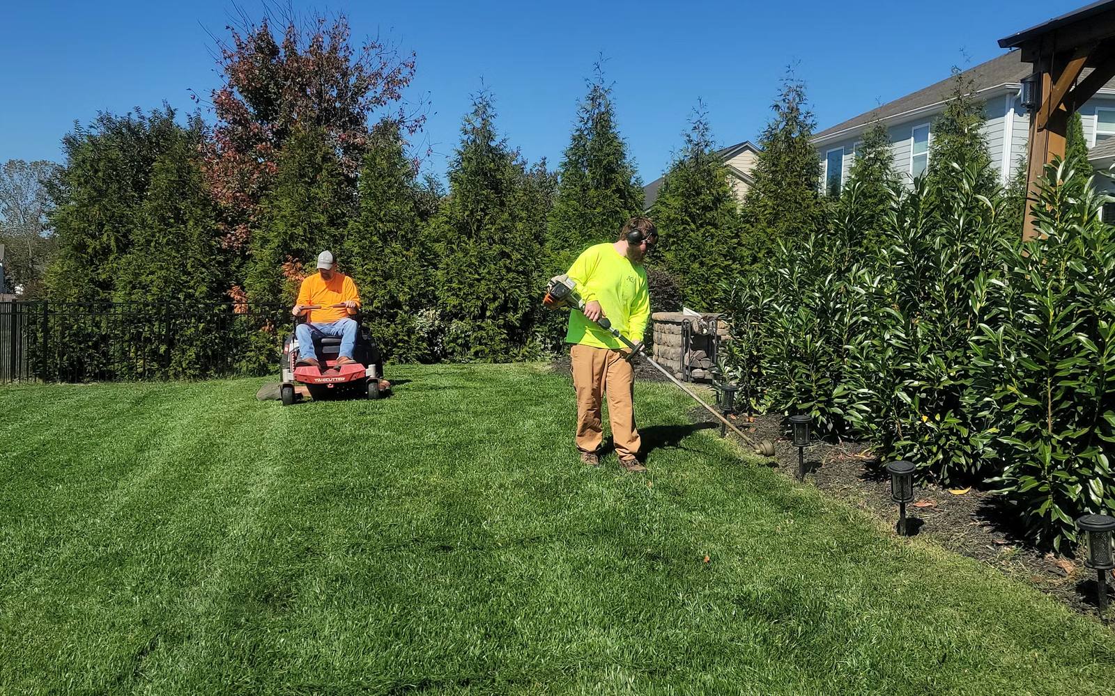 Landscaping sector worksite